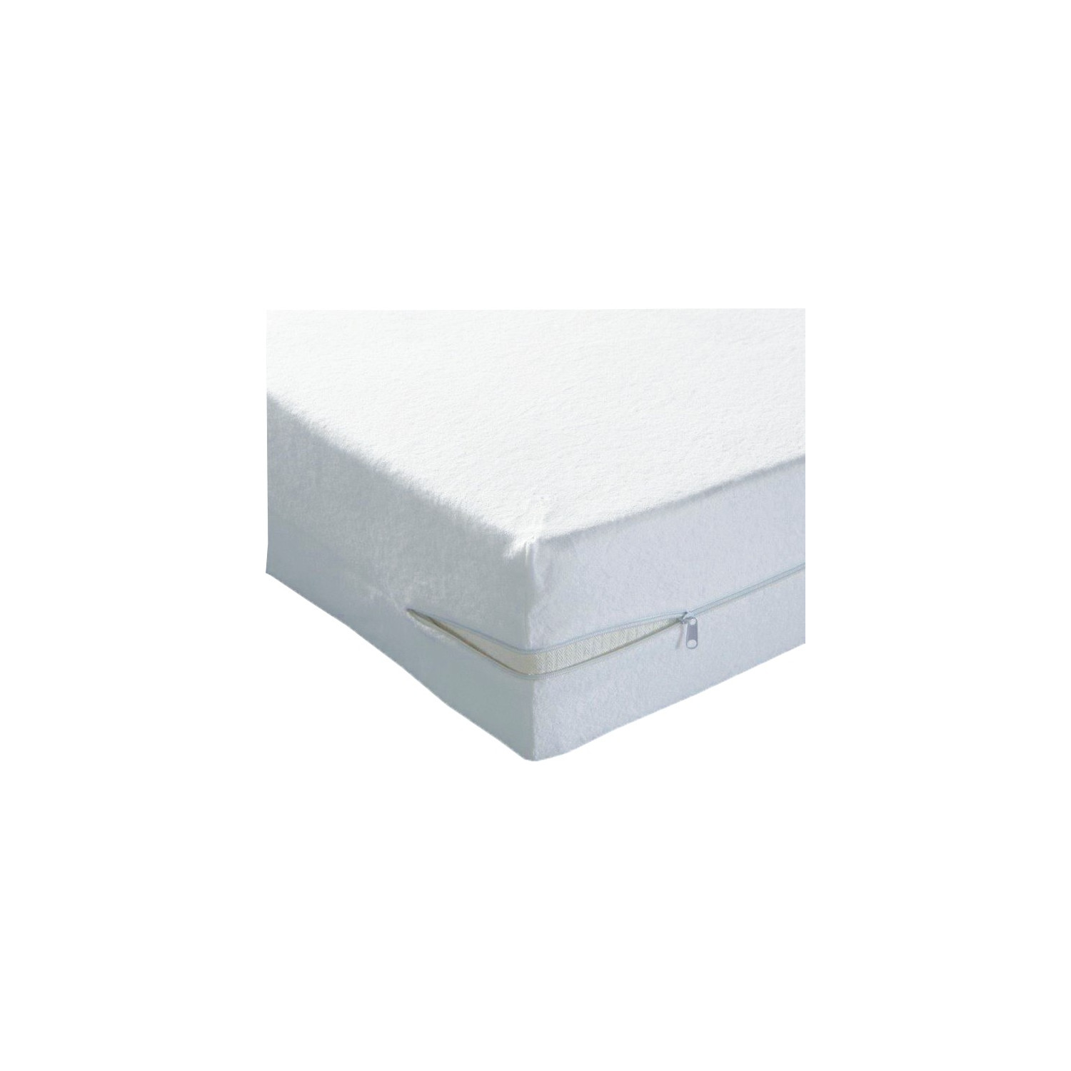 Housse de protection intégrale pour matelas - Blanc - 120x190 - Coton